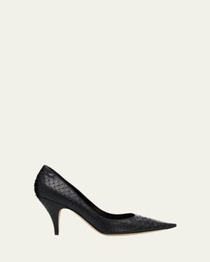 The Row Liisa Python Stiletto Pumps - White