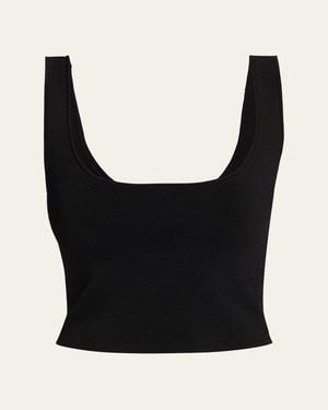 A.L.C. Farrah Cropped Tank Top - Black