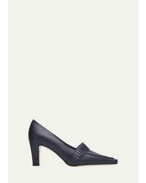 Manolo Blahnik 70Mm Mindita Leather Pumps - Blue