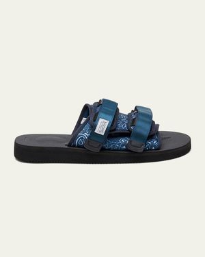 Suicoke Moto Cab Nylon Dual-Buckle Sandals - Blue