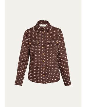 Zimmermann Dotted Cargo Shirt - Brown