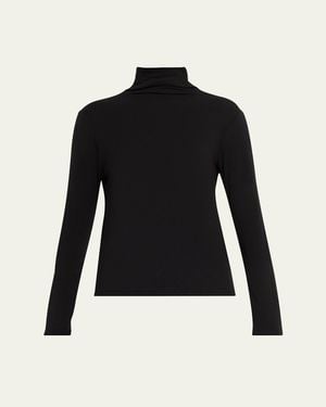 Vince Essential Long-Sleeve Turtleneck - Black