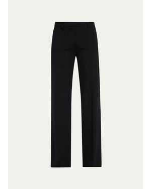 Kobi Halperin Reese Straight Double-Knit Ponte Pants - Black