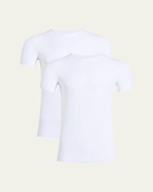 Commando 2-Pack Microfiber Crewneck T-Shirts - White