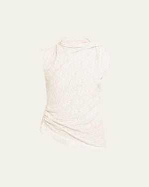 Proenza Schouler Circe Draped Stretch-Knit Top - Natural
