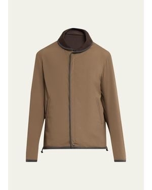 Sease Jibset Packable Water-Repellent Reversible Jacket - Brown