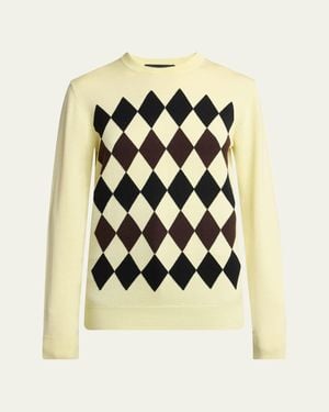 Proenza Schouler Vivian Argyle Crewneck Sweater - Multicolor