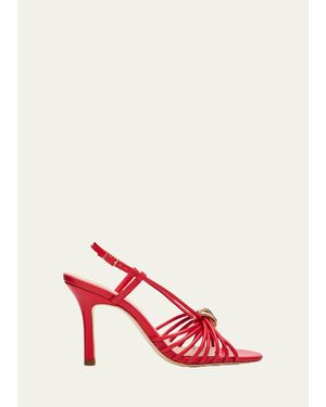 Loeffler Randall 60Mm Mareka Strappy Leather Sandals - Pink