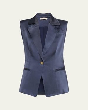Ramy Brook Angie Suiting Vest - Blue