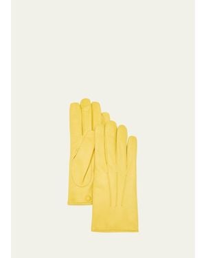 Mario Portolano Nappa Leather Gloves - Yellow