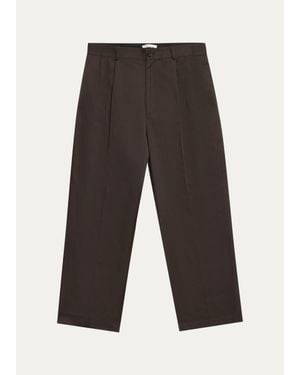 The Row Front-Crease Straight Leg Pants - Gray