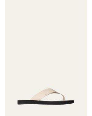 The Row Dune Classic Leather Thong Sandals - Natural