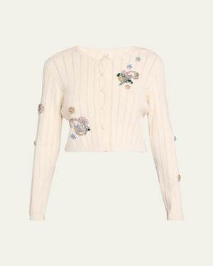Cinq À Sept Allison Embellished Cardigan - Natural