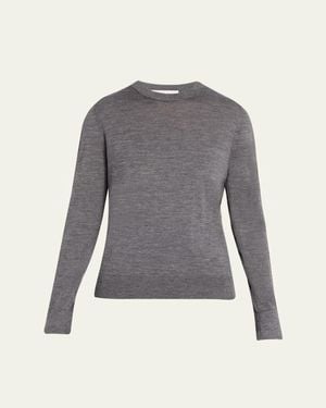 Michael Kors Crewneck Wool-Blend Sweater - Gray