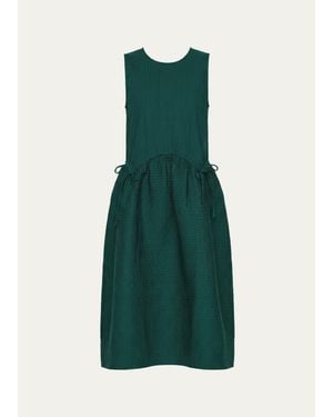 Sea Roni Drawcord Sleeveless Midi Dress - Green