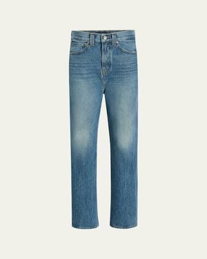KHAITE Bonnie Low-Rise Straight-Leg Jeans - Blue