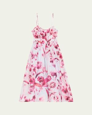 Cara Cara Alba Floral Fit-&-Flare Midi Dress - Pink