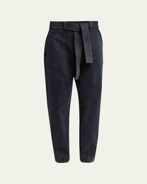 Giorgio Armani Tapered Stretch Denim Jeans - Blue