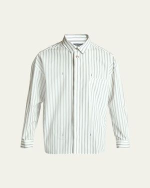 Jacquemus Signature Striped Sport Shirt - White