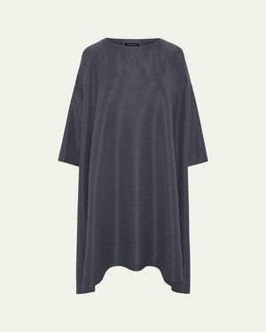 Eskandar Dps Scoop Neck Dress - Blue