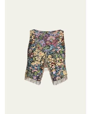 Kobi Halperin Hazel Tapestry Beaded Vest - White