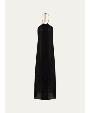 ViX Cloe Cotton Long Cover-Up Dress - Black