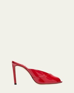 Jimmy Choo Brigitte 100Mm Patent Leather Mule Pumps - Red