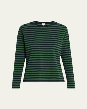 Kule The Modern Striped Long-Sleeve T-Shirt - Green