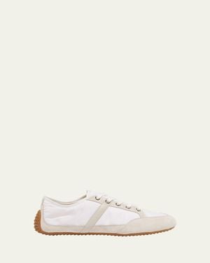 Givenchy Slim Nylon And Suede Low-Top Sneakers - Natural
