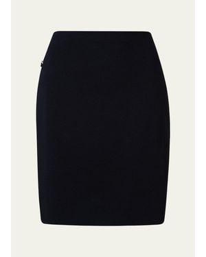 Akris Punto Short Stretch-Jersey Skirt - Blue