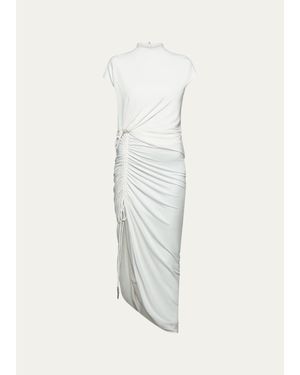 Et Ochs Townes Draped High-Low Midi Dress - White