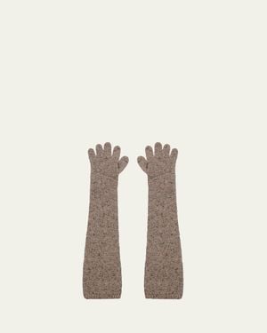 The Row Merano Cashmere Long Gloves - Natural