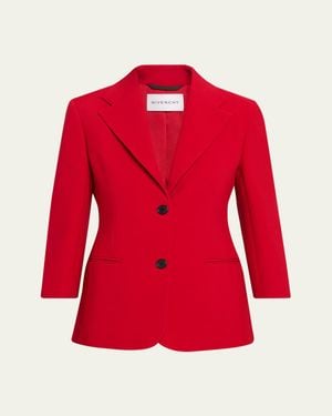 Givenchy Single-Breasted Blazer Jacket - Red