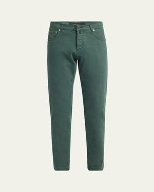 Kiton Cotton Stretch Slim Five-Pocket Pants - Green