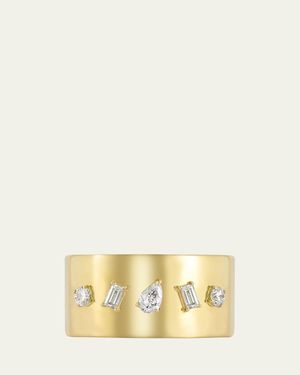 EF Collection 14K Multifaceted Diamond Statement Ring - Natural