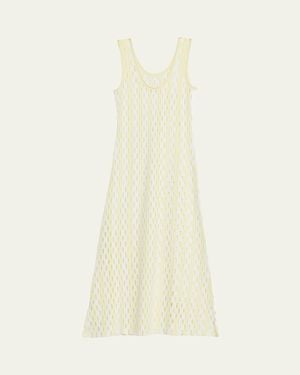 Zankov Sherry Mesh Scoopneck Maxi Dress - Natural
