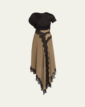 Christopher Esber Verve Twisted Midi T-Shirt Dress - Natural