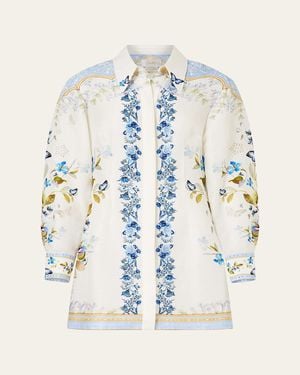 CAMILLA Ballads Mini Shirtdress - Blue