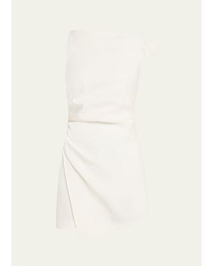 A.L.C. Lucia Satin & Lace Midi Dress - Natural