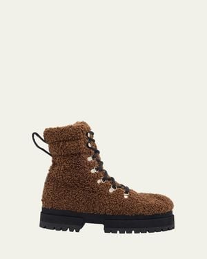 MARIA LUCA Acacia Teddy Hiking Boots - Brown