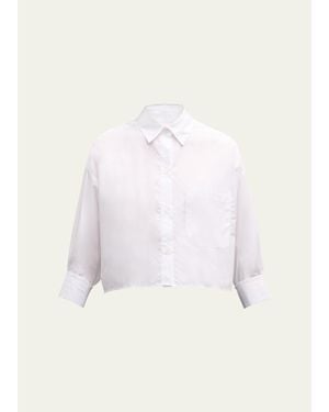 Twp Soon To Be Ex Superfine Cotton Button-Front Shirt - Natural