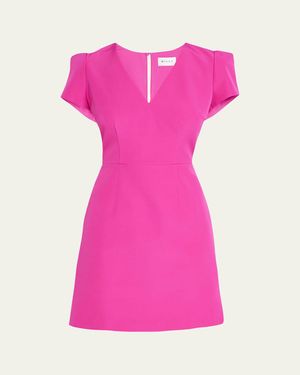 MILLY Atalie Short Cady Dress - Pink