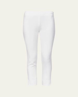 Lela Rose Catherine Slim-Leg Ankle Pants - White