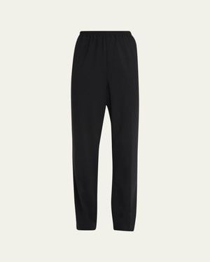 Eskandar Mid-Rise Narrow-Leg Pants - Black