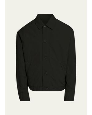 Massimo Alba Water-Repellent Nylon Shirt Jacket - Black