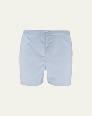 Emanuele Maffeis Cotton-Blend Boxers - Blue