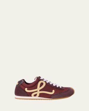 Loewe Ballet Runner 2 Nylon And Suede Sneakers - Multicolor