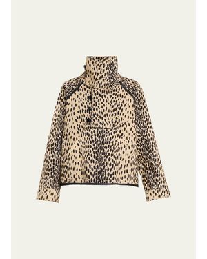 Nackiyé Spotted Cotton Fisherman Coat - Natural