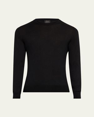 Brioni Long-Sleeve Crewneck T-Shirt - Black