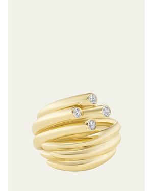 Tabayer 18K And Diamond Sheaf Ring - Metallic